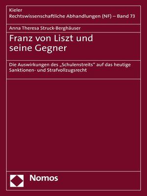 cover image of Franz von Liszt und seine Gegner